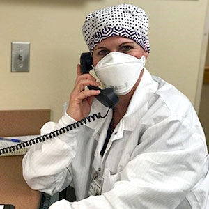 nurse on phone